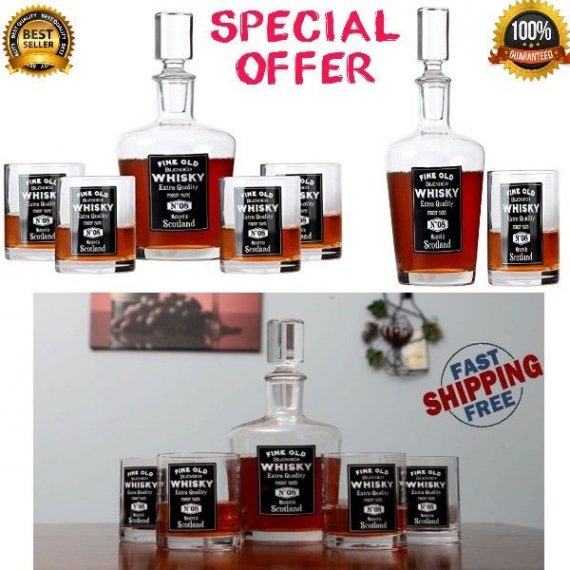 A-WHISKEY-LOVERS-MUST-HAVE-6-Pcs-Whiskey-Gift-Set-Whiskey-Decanter-Glasses-Set-0