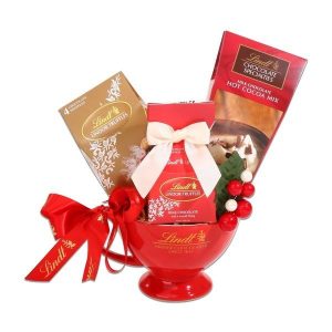 Alder Creek Gift Baskets Lindt Red Mug Set Gourmet Candy Chocolates