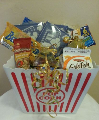 Easter Mother's Dad Day Birthday Teen Graduation Movie Night Popcorn Gift Basket 