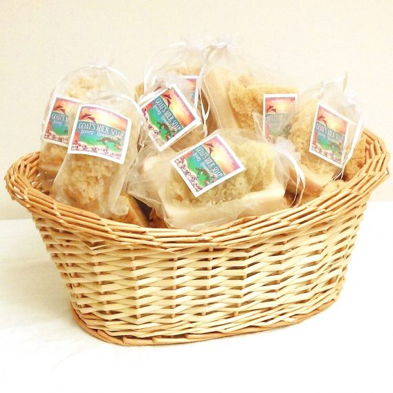 Gift-Basket-Set-of-7-Goats-Milk-Soaps-with-Natural-Sea-Sponges-Have-it-All-0