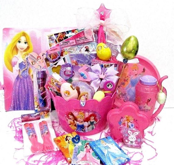 Girls-Disney-Princess-Ariel-Belle-Jasmine-Cinderella-Easter-Basket-Gift-Set-0