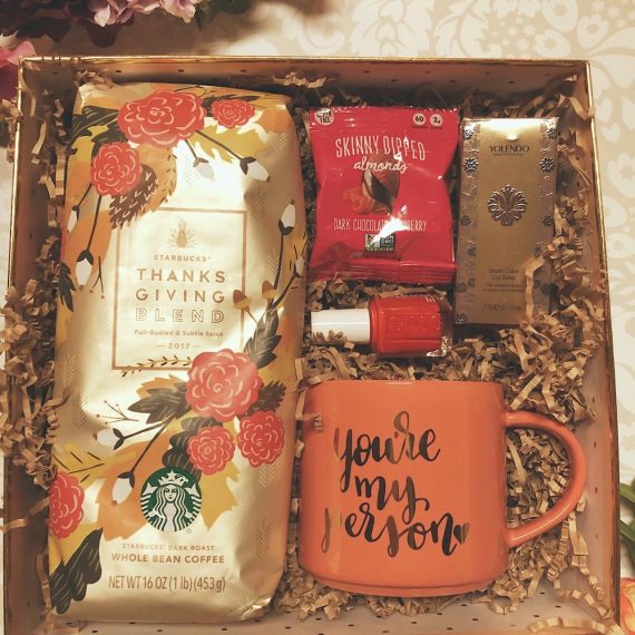 Holidays-Gift-Set-Basket-Coffee-lover-Box-Starbucks-Essie-polish-Yolenda-0