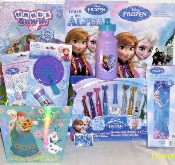 NEW-DISNEY-FROZEN-EASTER-TOY-GIFT-BASKET-art-LEARNING-TOYS-game-SCHOOL-PLAYSET-0
