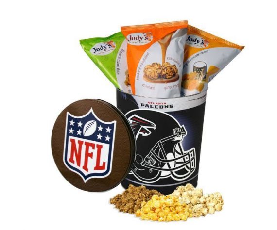 Small-Batch-Gourmet-Popcorn-NFL-Atlanta-Falcons-Gift-Tin-Basket-Football-Snack-0
