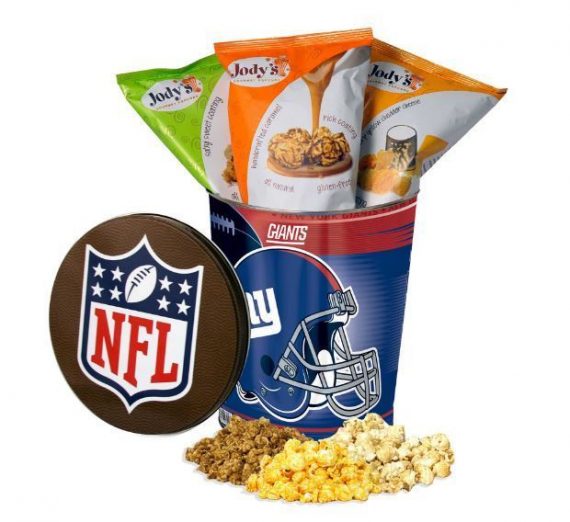 Small-Batch-Gourmet-Popcorn-NFL-New-York-Giants-Gift-Tin-Basket-Snack-Food-0
